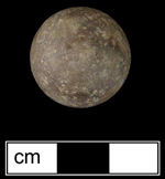 Stone marble from a cellar filled in the late 19th- to early 20th-centuries - click on image to see larger view.